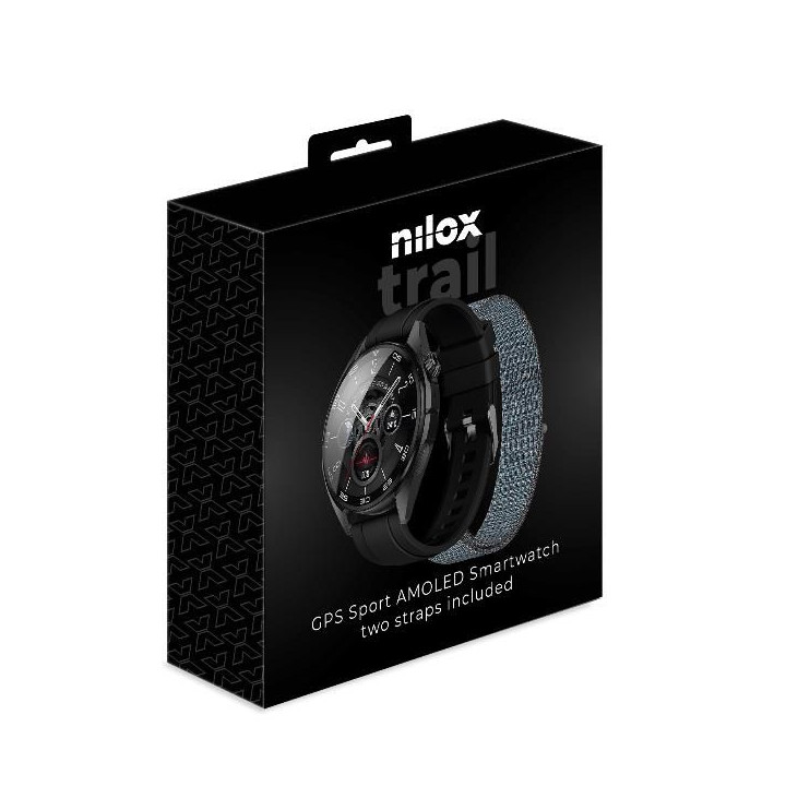 Nilox Smartwatch TRAILPRO 1.43" Sportivo GPS Integrato + 2 Cinturini