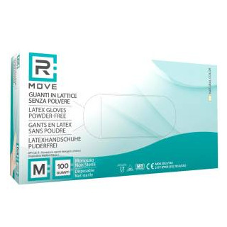 1Conf. da 100pz Tg.M - RMove Guanti Lattice 5.7gr Senza Polvere