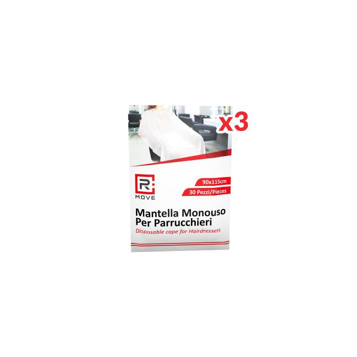 RMove Mantella Monouso per Parrucchieri 90x115cm 3Cnf/30pz