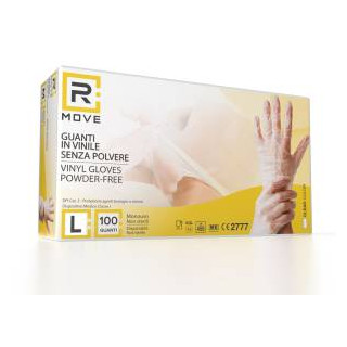 RMove 1Conf. da 100pz Tg.L - Guanti Vinyl Clear Uso Medico Senza Polvere