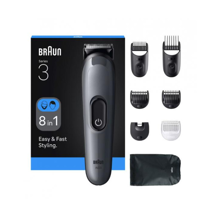 Braun Regolabarba e Capelli AIO3540 8 in 1