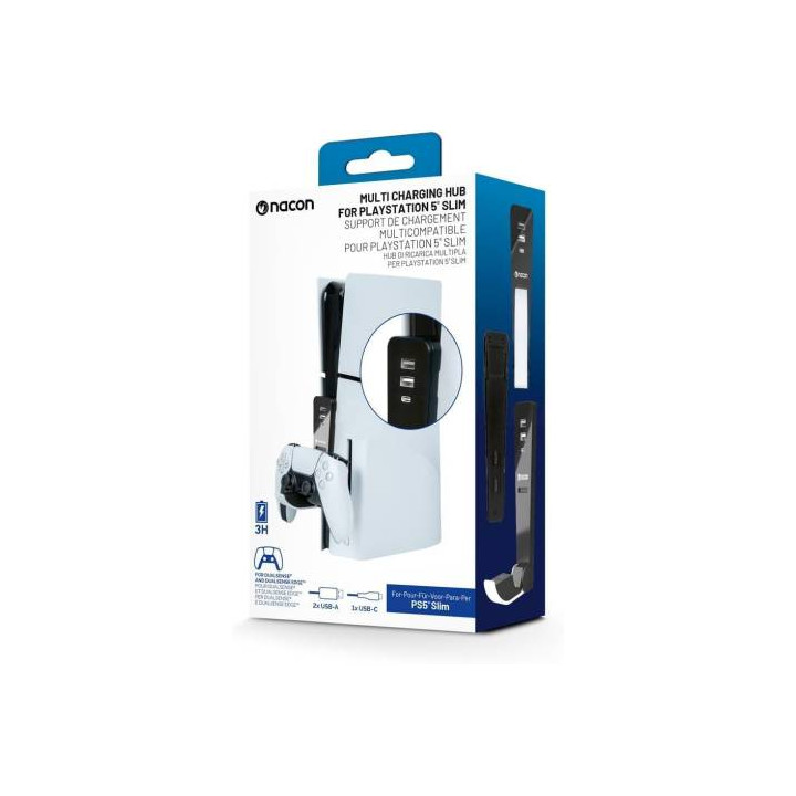 PS5 Nacon Base di Ricarica Dual Sense/Edge + Hub USB