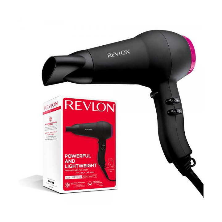 Revlon Asciugacapelli Fast Light Hair Dryer 2000W Nero