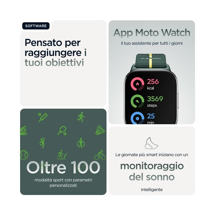 Motorola Smartwatch Moto Watch Fit Trekking Green