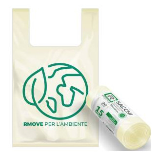 RMove Sacchi BiodegradabiliPer Rifiuti 50x67cm 1Rot/15pz 30LT