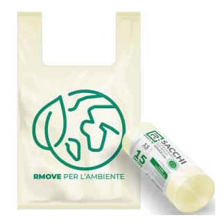 RMove Sacchi Biodegradabili per Rifiuti 42x52cm 1Rot/15pz 15LT