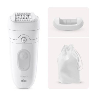 Braun Epilatore Elettrico Silk-èpil Wet-Dry SE5011 Bianco