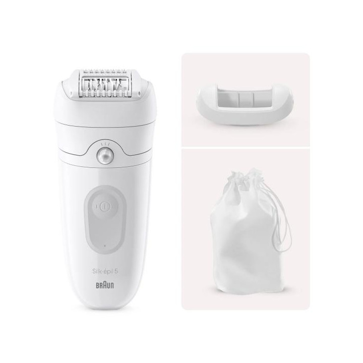 Braun Epilatore Elettrico Silk-èpil Wet-Dry SE5011 Bianco