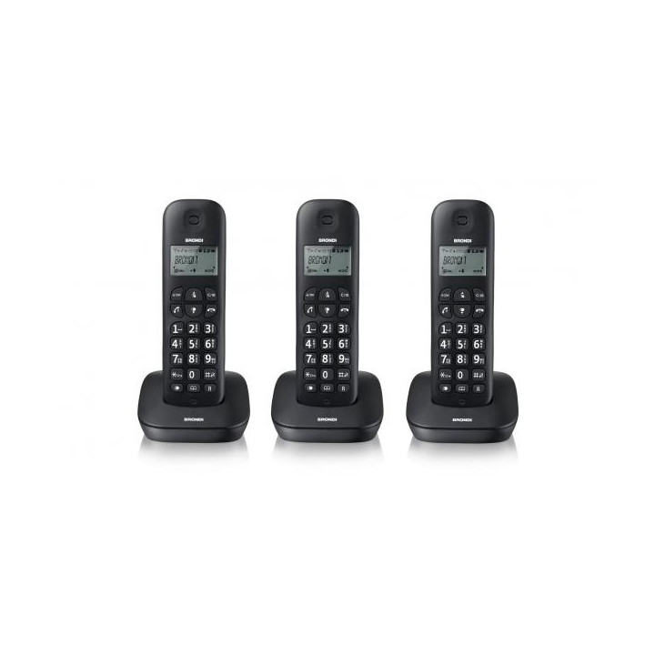 Telefono Cordless Brondi Gala Trio Nero