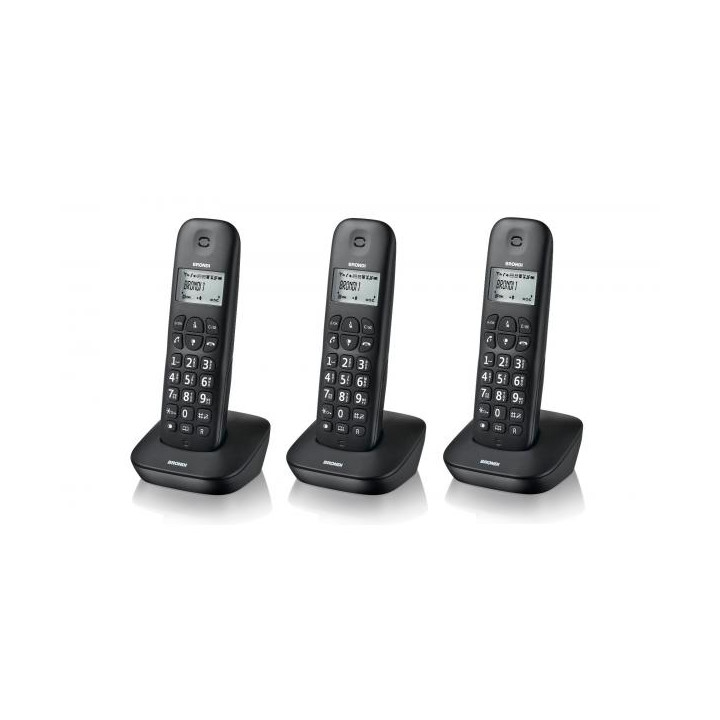 Telefono Cordless Brondi Gala Trio Nero