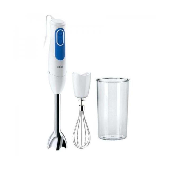 Braun Frullatore ad Immersione MQ3005WH 2 Velocità 700W Bianco/Blu
