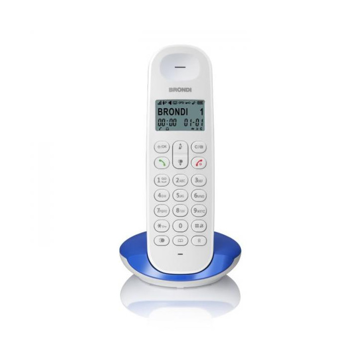 Telefono Cordless Brondi Lotus Bianco/Blu