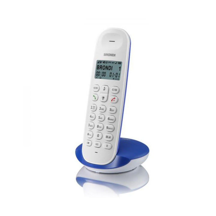 Telefono Cordless Brondi Lotus Bianco/Blu