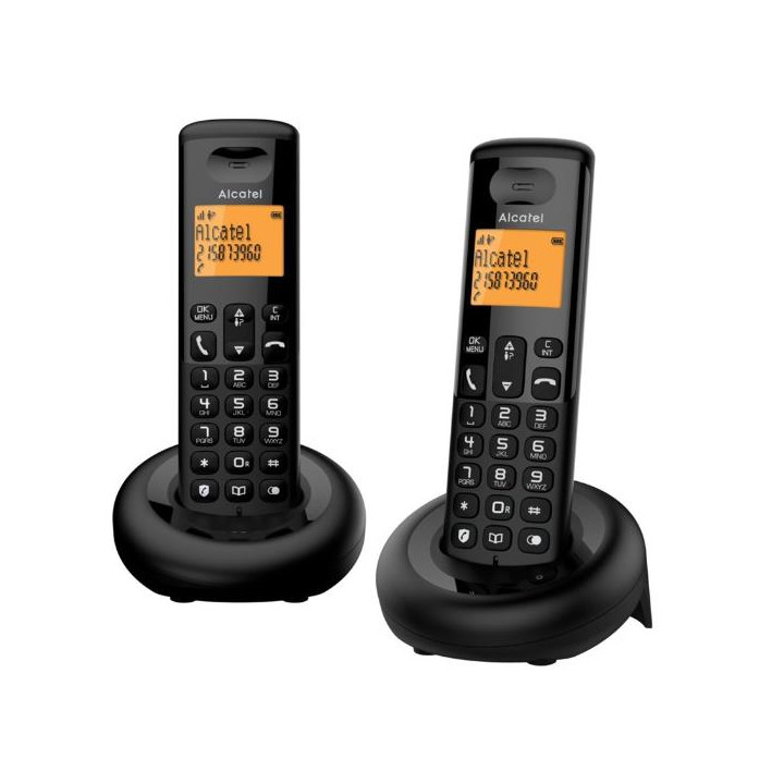 Telefono Cordless Alcatel E160 Duo Black