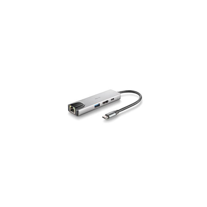NGS HUB USB-C 4 Porte RJ45 Hdmi Usb-c Usb 3.0 Alluminio