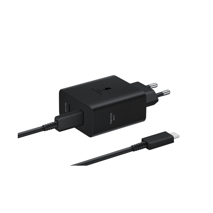 Samsung Caricatore Duo 50W EP-T5020XBE USB-C +Cavo1.8m USB-C Black