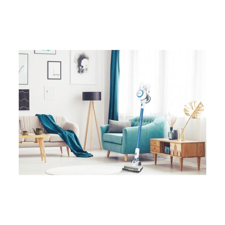 Candy Scopa Elettrica CVIVA20 Ricaricabile Bianco/Blu