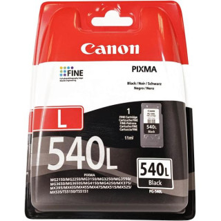 Canon PG-540L. Volume dell'inchiostro nero: 11 ml, Tipo di fornitura: Confezione singola, Quantità per pacco: 1 pz, Resa in pag