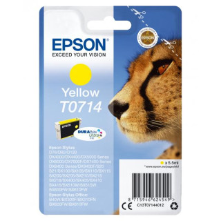 Epson C13T07144012. Compatibilita' marca: Epson, Colori di stampa: Giallo, Prodotti compatibili: - D78/ D92/ D120 - DX4000/ DX4