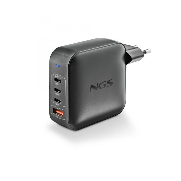 NGS Caricatore BUD 165W Ultraveloce 3/USB-C + 1/USB-A