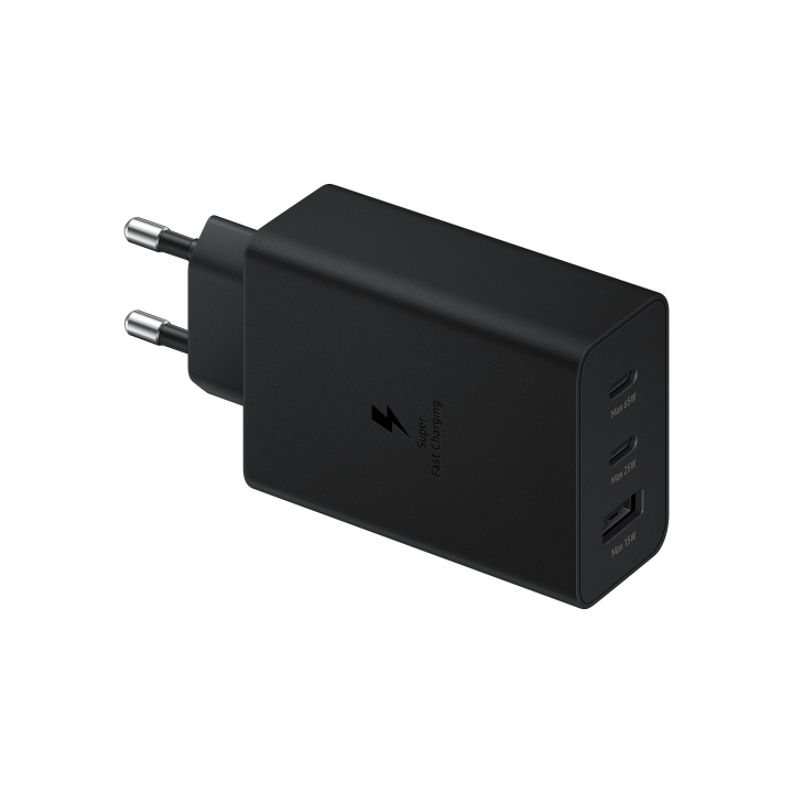 Samsung Caricatore 65W Trio EP-T6530 FC USB-C+USB-A Black