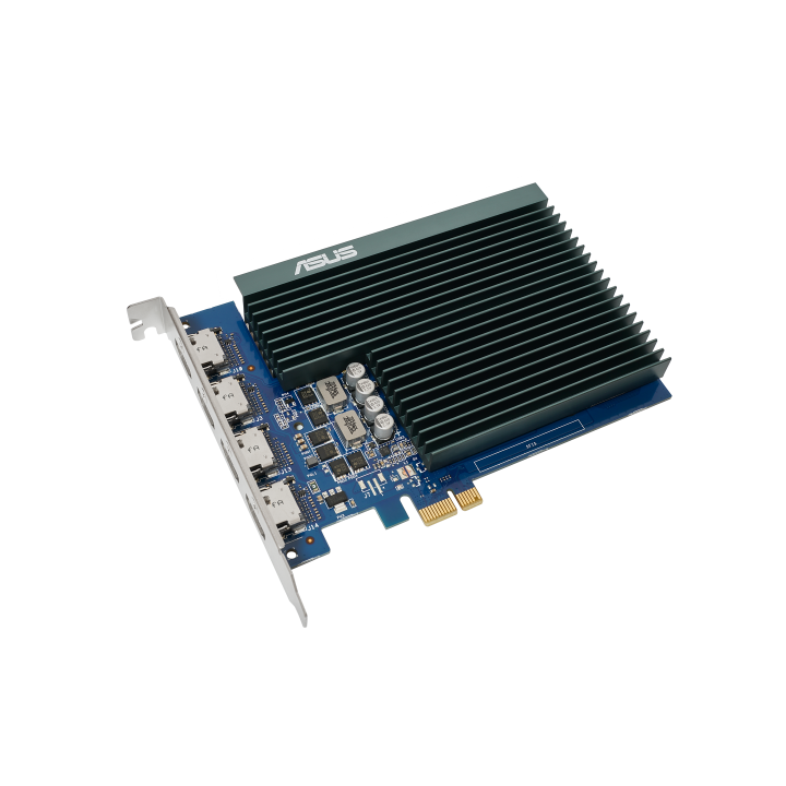 Asus GeForce GT 730 e' una scheda grafica con capacita' di 2GB GDDR5, uscite video HDMI. Interfaccia PCi-Express 2.0 x1.