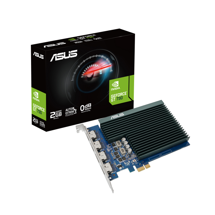 Asus GeForce GT 730 e' una scheda grafica con capacita' di 2GB GDDR5, uscite video HDMI. Interfaccia PCi-Express 2.0 x1.