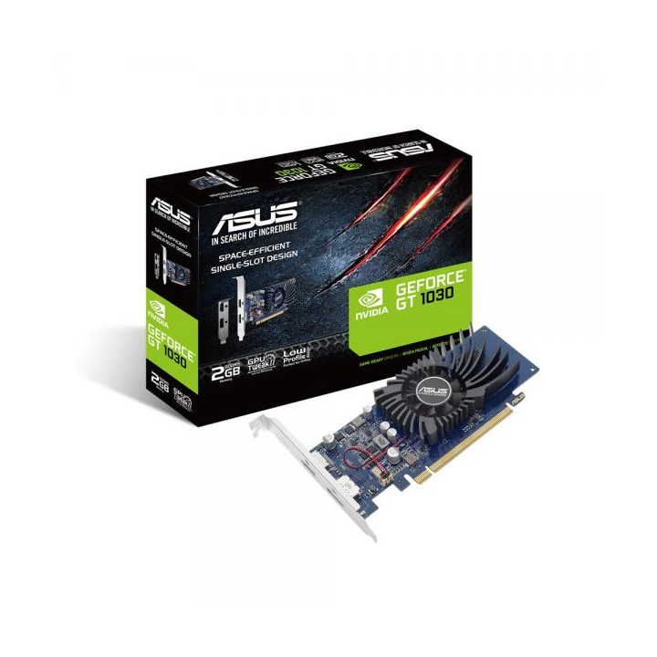 ASUS GT1030-2G-BRK. Processore grafico / fornitore: NVIDIA, Processore grafico: GeForce GT 1030, Frequenza del processore: 1266