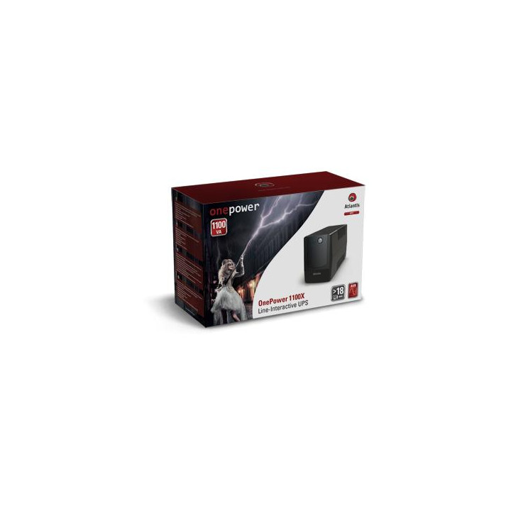 Atlantis Land OnePowerr PX1100 offre un'ottima protezione grazie alla sua tecnologia Line-Interactive, facilitando l'uso grazie