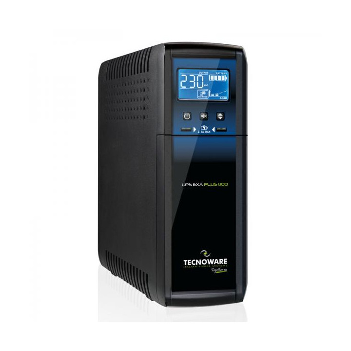 Tecnoware UPS Exa Plus e' un UPS a linea interattiva con una capacita' di 1100VA e 8 prese IEC.