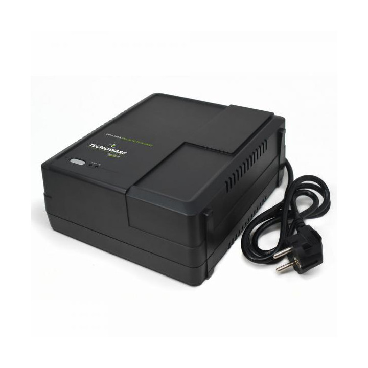 Tecnoware UPS Era Plus Active 1200 e' un UPS a linea interattiva con una capacita' di 1200VA e 2 prese schuko.