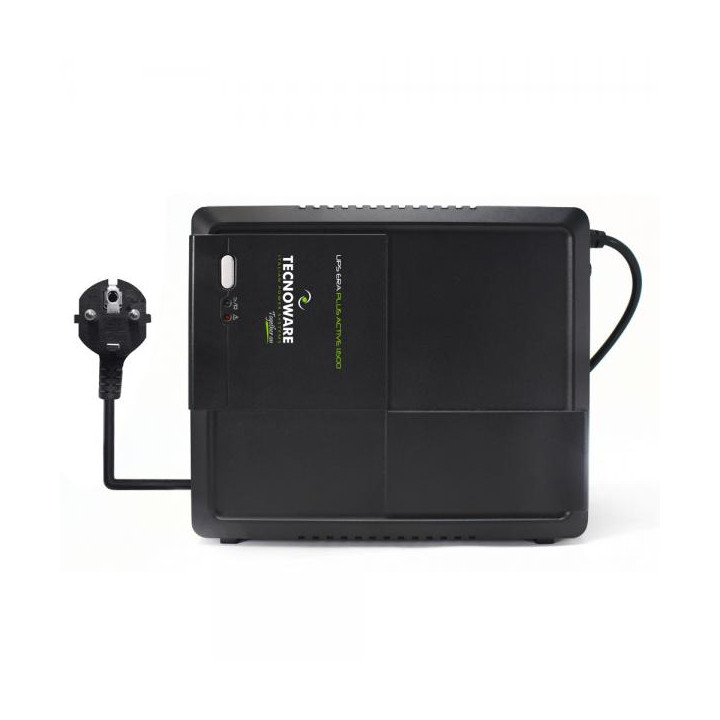 Tecnoware UPS Era Plus Active 1600 offre protezione affidabile per dispositivi di rete e videosorveglianza. Include 2 uscite AC