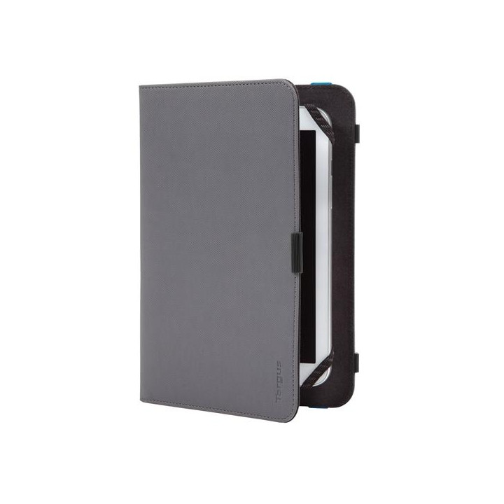 Una custodia sottile e leggera che offre al tablet una protezione completa. Un esclusivo sistema su misura con elastico assicur