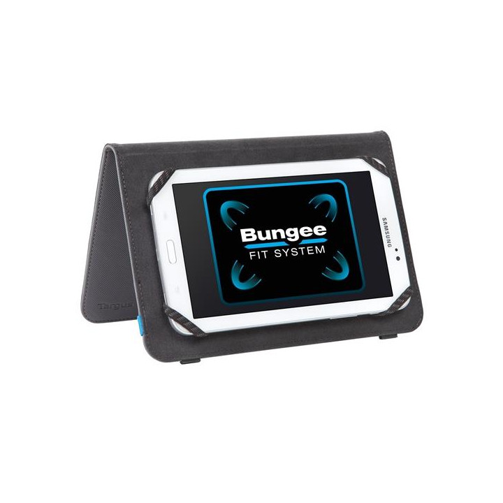 Una custodia sottile e leggera che offre al tablet una protezione completa. Un esclusivo sistema su misura con elastico assicur