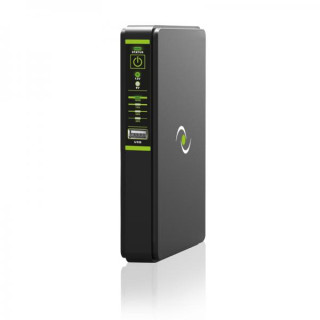 Tecnoware UPS Era Plus e' un UPS a linea interattiva con una capacita' di 600VA e prese DC, USB e RJ45.