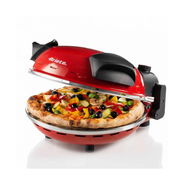 Ariete 909 cuoce la pizza in soli 4 minuti grazie alla pietra refrattaria. Ottima per pizza fresca e surgelata, raggiunge i 400