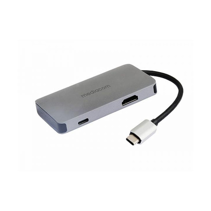 Mediacom MD-C311 e' una docking consente di alimentare il tuo notebook collegando a essa l’alimentatore Type-C del notebook.