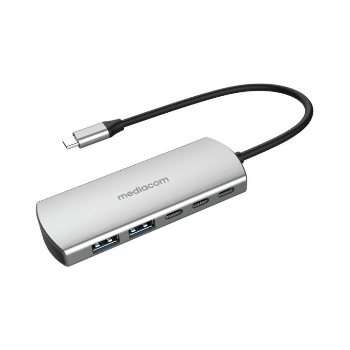 Mediacom MD-C324 e' una docking compatta per collegare piu' dispositivi USB, ideale per viaggiare