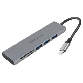 Mediacom MD-C311 e' una docking compatta per collegare 3 dispositivi USB, ideale per viaggiare