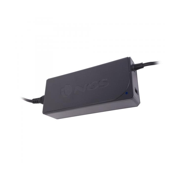 NGS W-65W Alimentatore Notebook da 65W universale e porta USB.