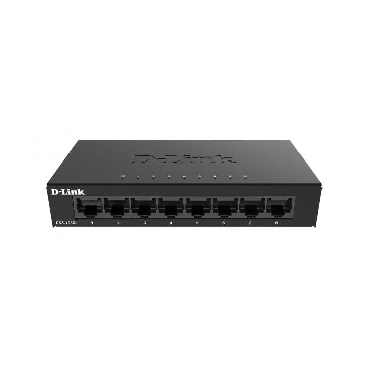 D-Link DGS-108GL e' uno switch di rete gigabit con 8 porte