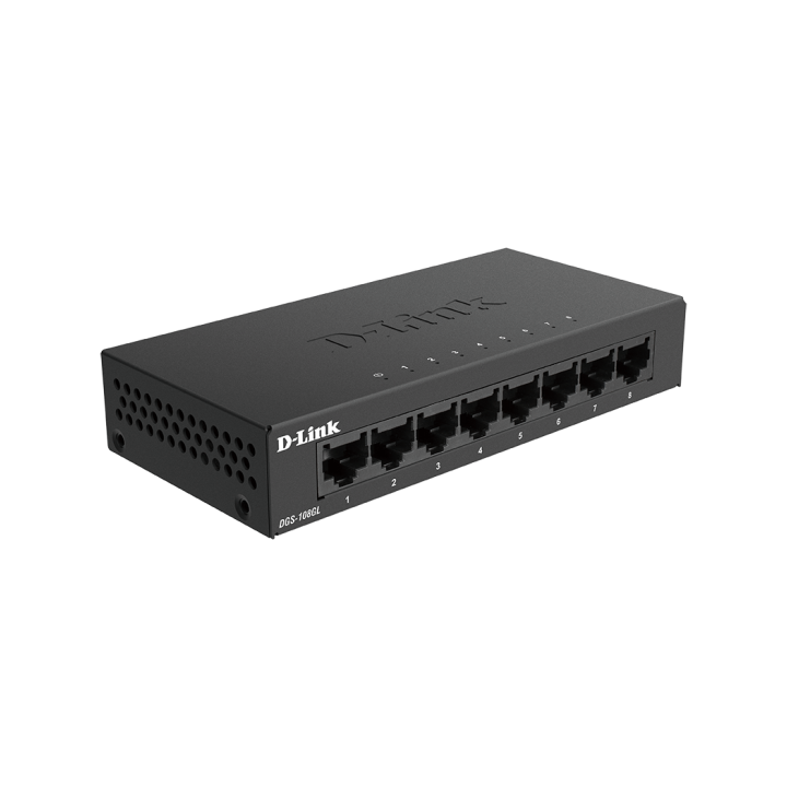 D-Link DGS-108GL e' uno switch di rete gigabit con 8 porte