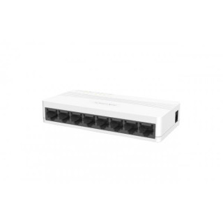 Hikvision DS-3E0108D-E  e' uno switch di rete Fast Ethernet con 8 porte LAN.