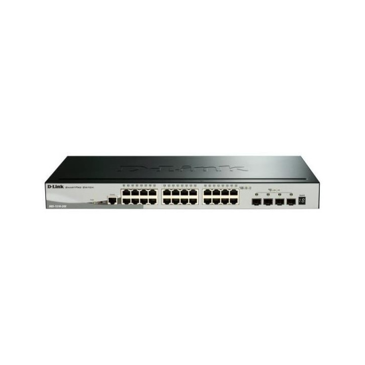 D-Link DGS-1510-28X e' uno switch di rete gigabit con 24 porte Gigabit e 4 porte SFP+ 10GbE