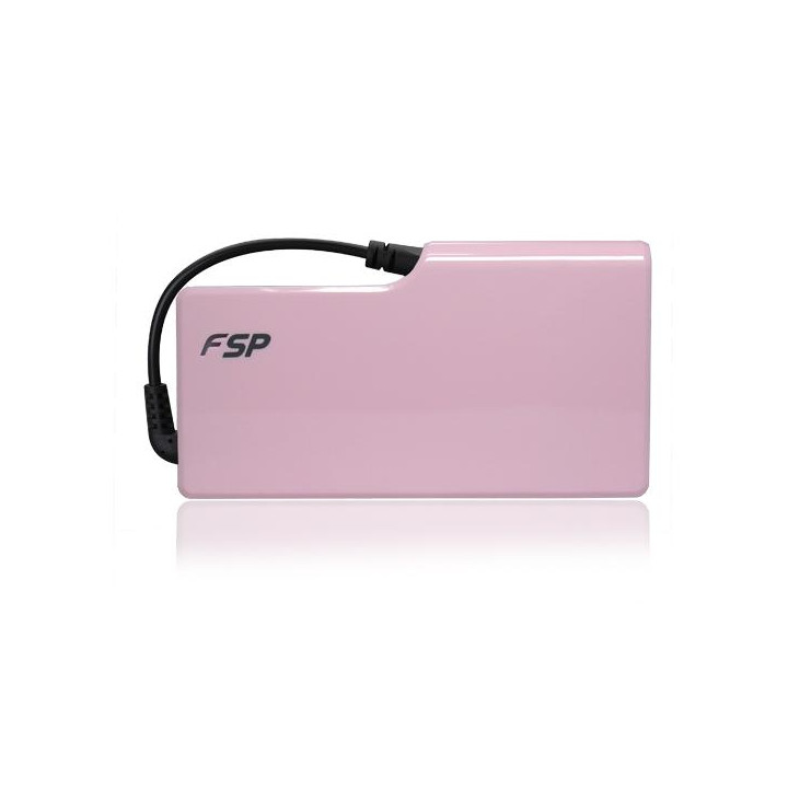 FSP Fortron modello FSP-NBQ90PLUS un trasformatore di corrente per sistemi Notebook. Esso comprende un set di 9 attacchi divers