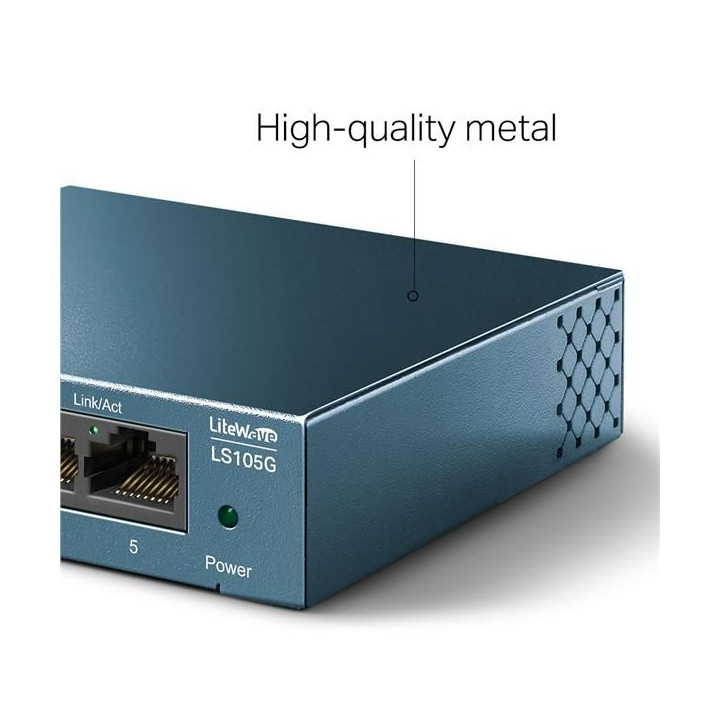 TP-Link LS105G è uno switch di rete Gigabit con 5 porte.