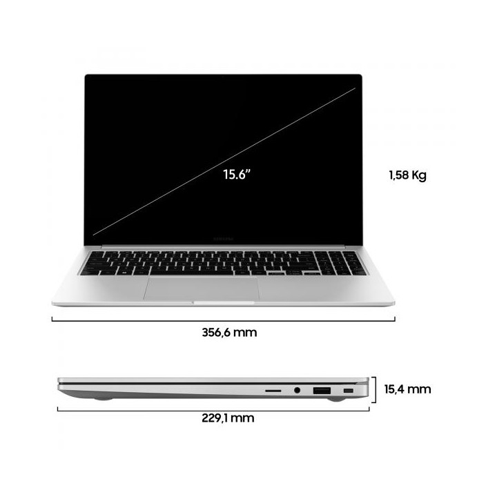 Samsung Galaxy Book3 e' un notebook con processore Intel Core i7-1355U, 16GB di RAM e SSD da 512GB