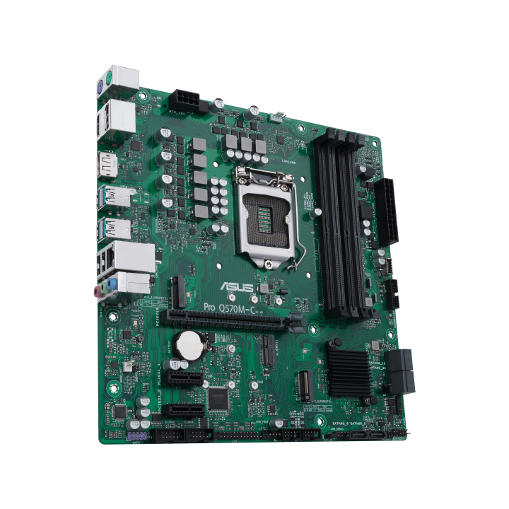Asus Pro Q570M-C CSM e' una scheda madre su base Intel con supporto per processori con socket 1200. Supporta fino a 4 slot di R
