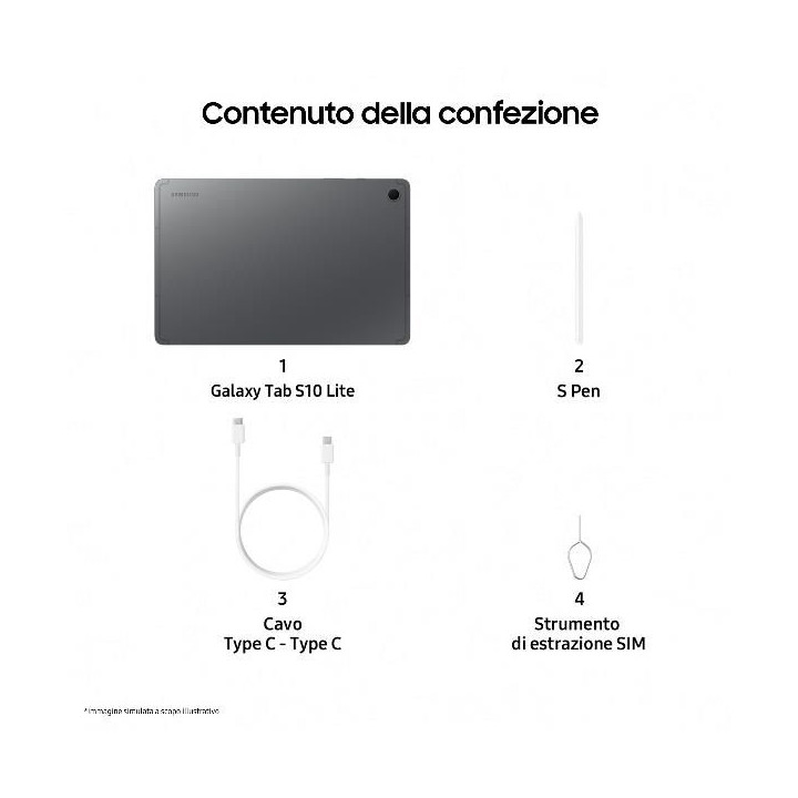 Samsung Galaxy Tab S10 Lite offre un ampio display da 10,9" per una visione nitida e prestazioni ottimali. Include S Pen per ap