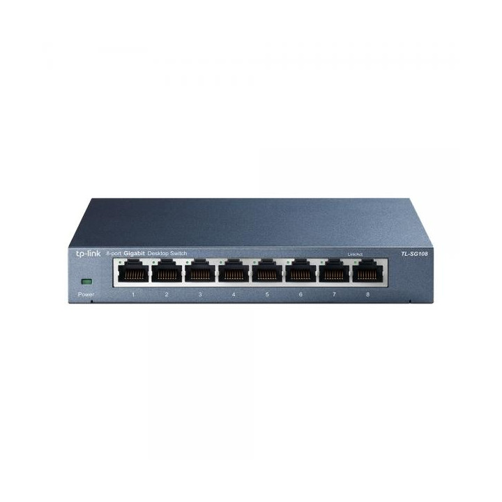 TP-Link TL-SG108 è uno switch di rete Gigabit con 8 porte GLAN.